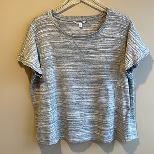 Athleta Gray Space Dye Boxy Top